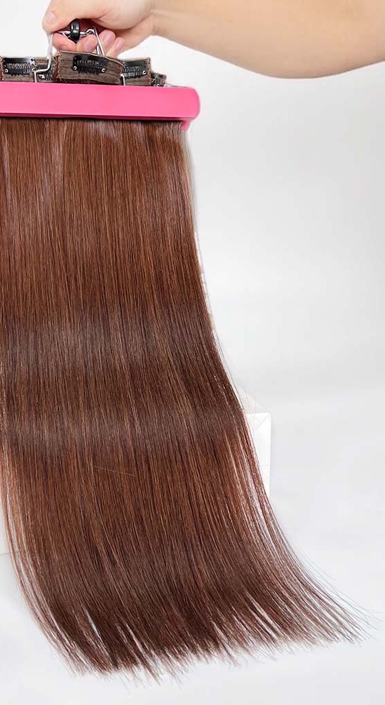 Light brown straight clip-in set